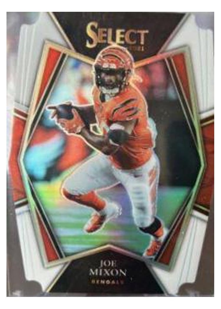 2021 Panini Select Base Set Joe Mixon White Die Cut #109 card