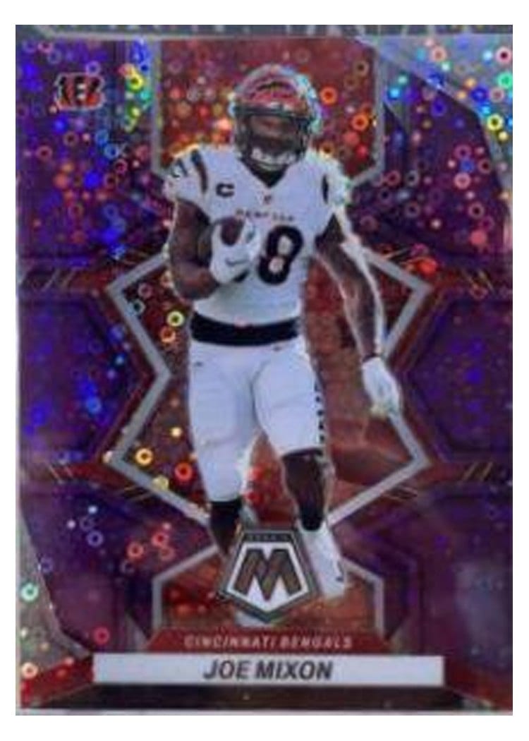 2022 Panini Mosaic Base Set Joe Mixon No Huddle Purple #40 card