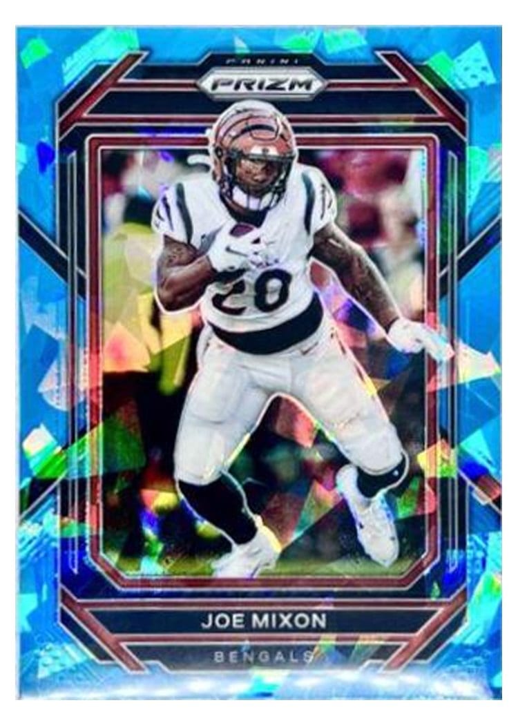 2022 Panini Prizm Base Set Joe Mixon Blue Ice #57 card