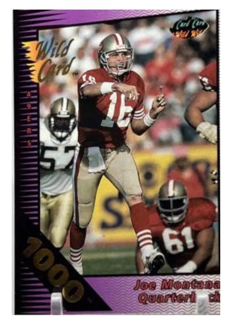 1992 Wild Card Field Force Joe Montana #1 card