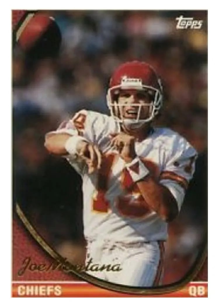 1994 Topps Joe Montana #520 card