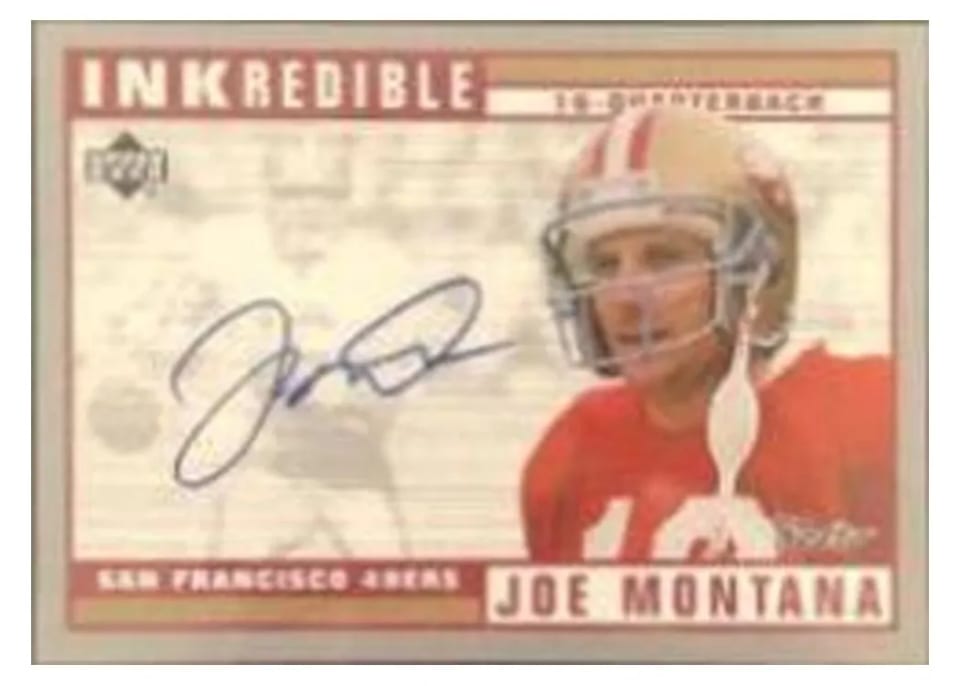 1999 Upper Deck Retro Inkredible Joe Montana #JM card