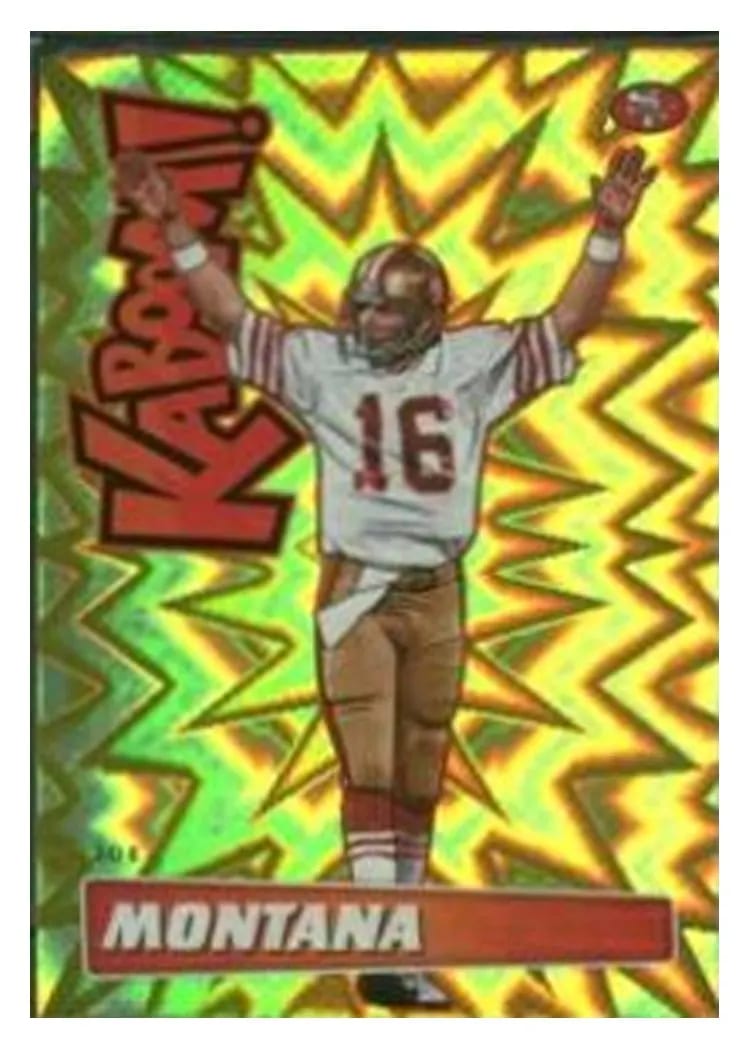 2019 Panini Absolute Kaboom Joe Montana #K-JM card