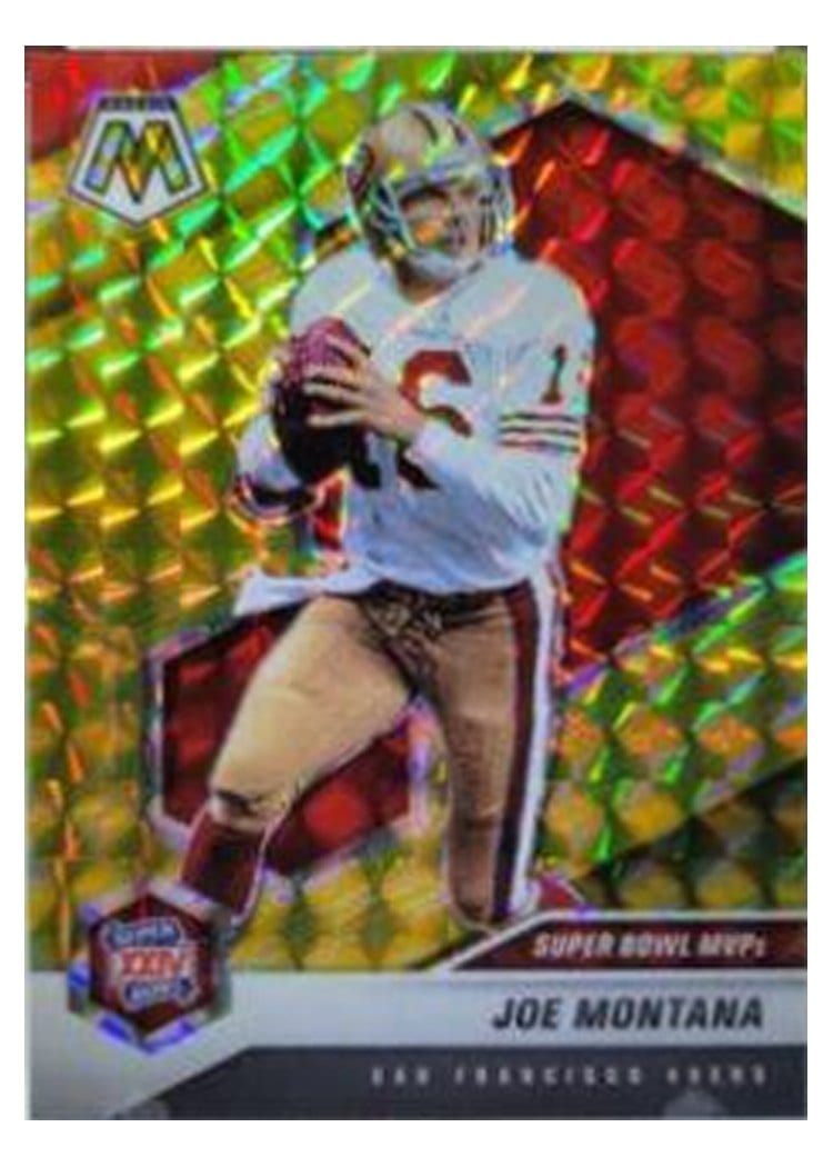 2021 Panini Mosaic Base Set Joe Montana Gold Mosaic #293 card
