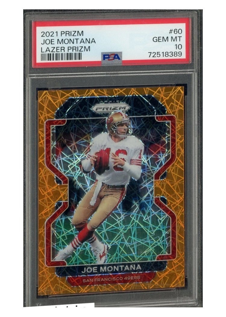 2021 Panini Prizm Base Set Joe Montana #60 card