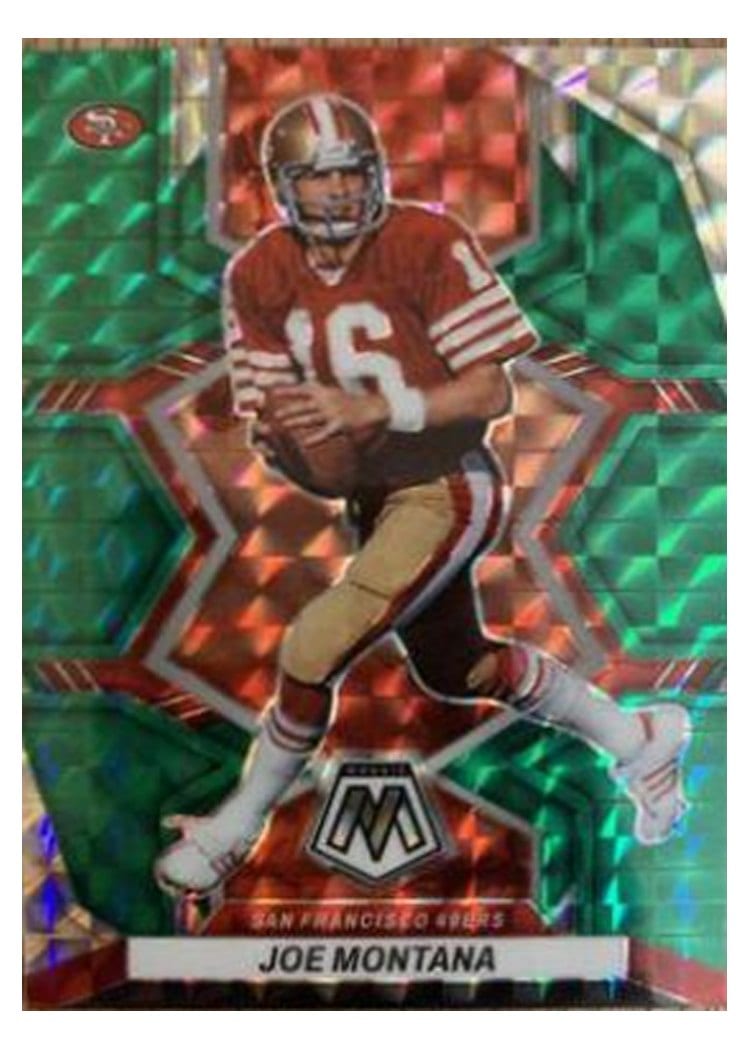 2022 Panini Mosaic Base Set Joe Montana Green #248 card