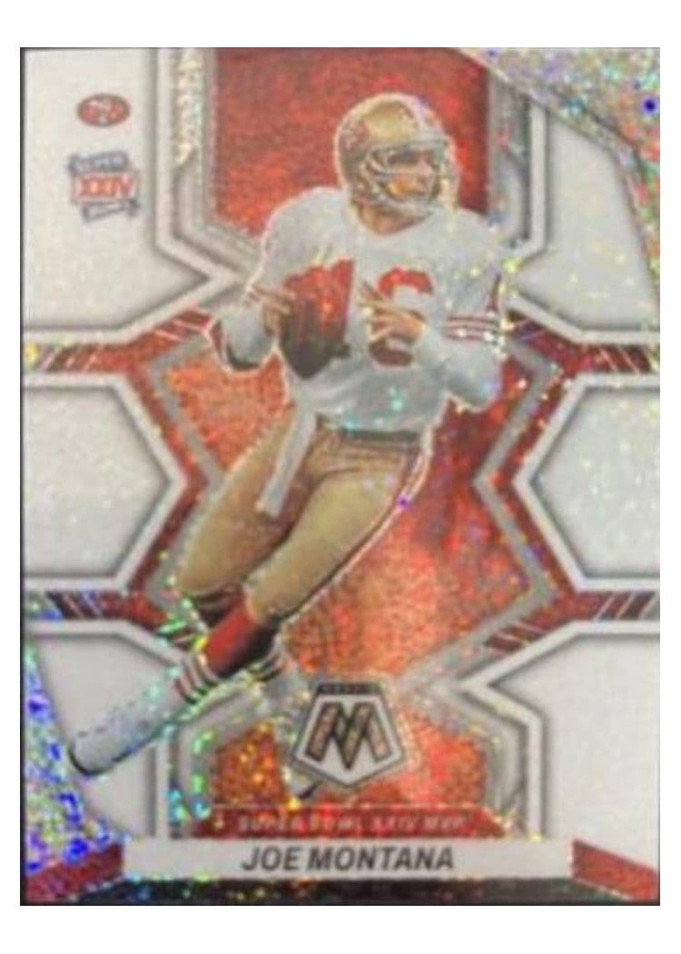 2022 Panini Mosaic Base Set Joe Montana White Sparkle #296 card