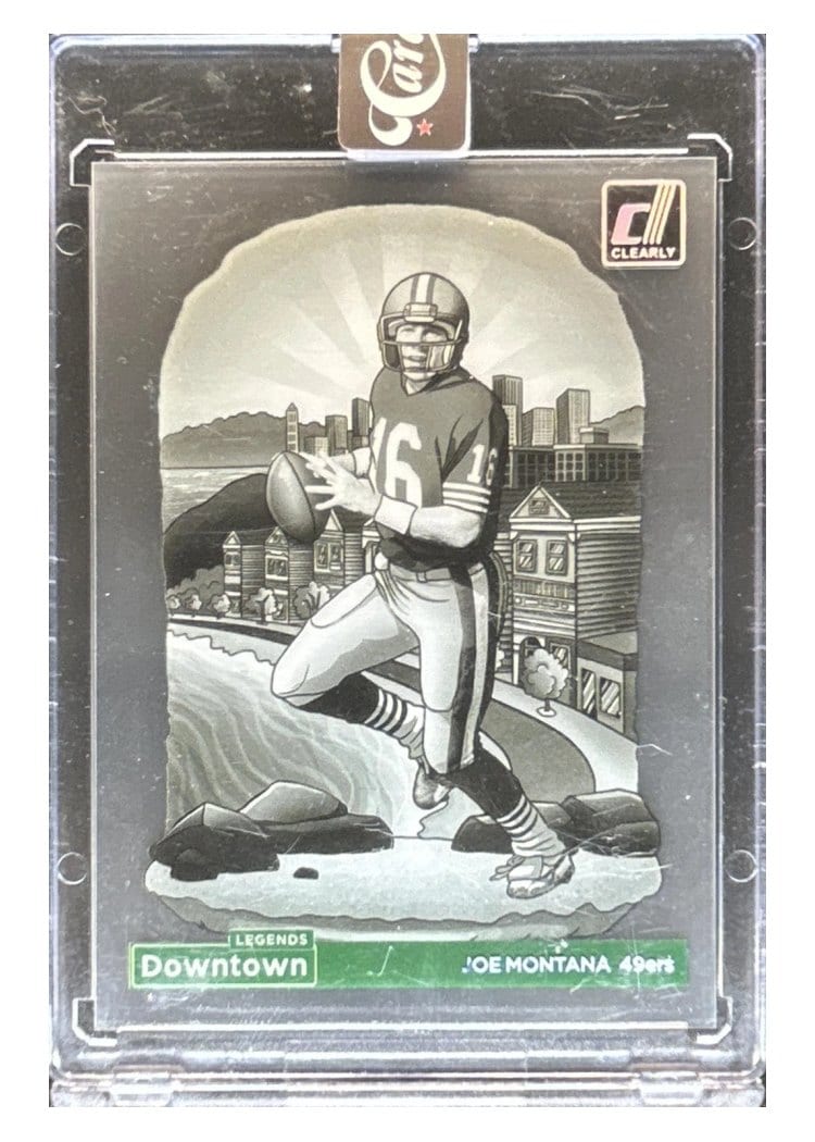 2024 Clearly Donruss Downtown Legends Joe Montana #1 card