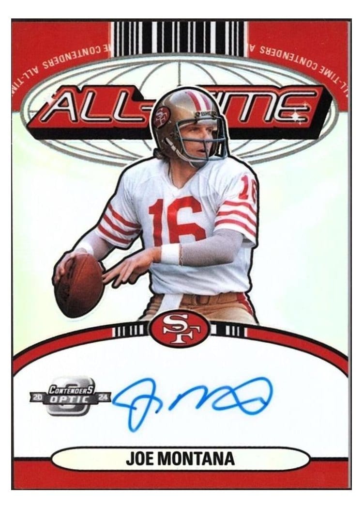 2024 Panini Contenders Optic All-Time Contenders Autographs Joe Montana #13 card