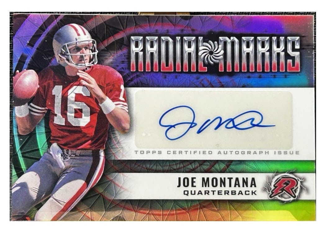 2024 Topps Resurgence Radial Marks Joe Montana #RM-JM card