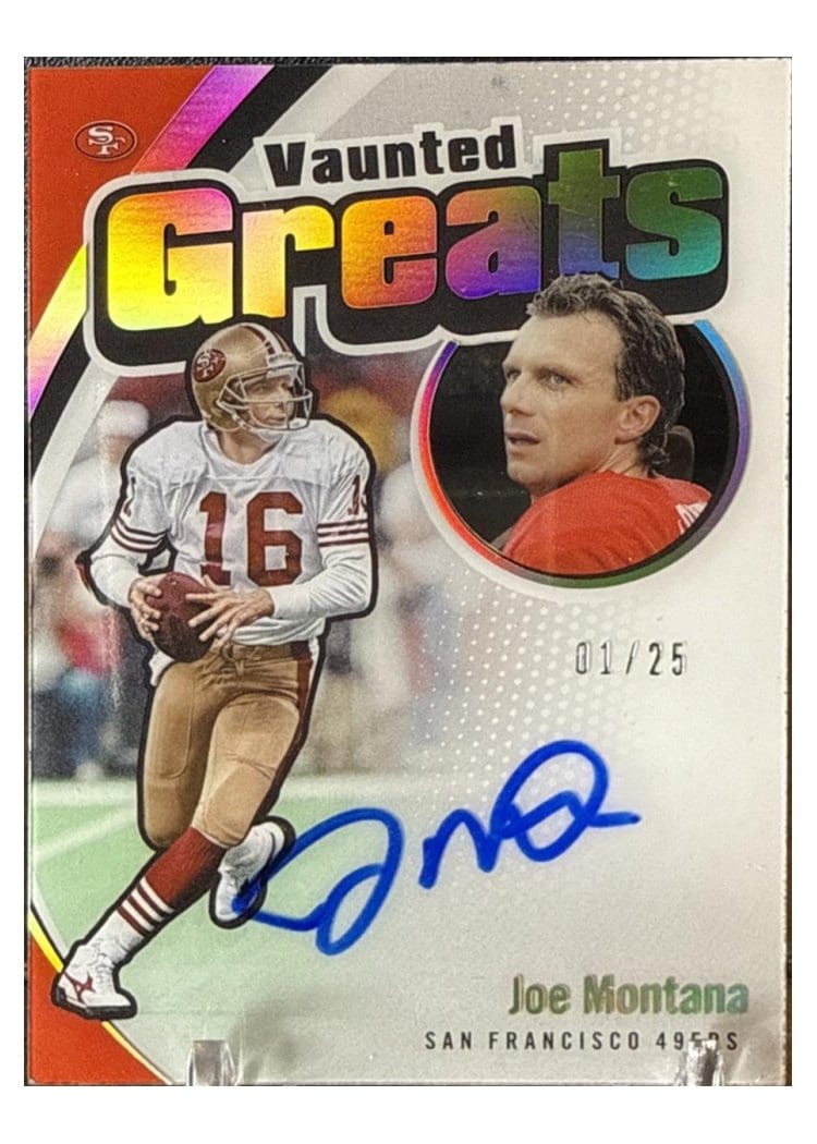 2025 Panini National Treasures Vaunted Greats Joe Montana #2 card
