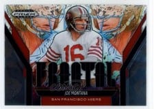 2025 Panini Prizm Black Fractal Joe Montana #5 card