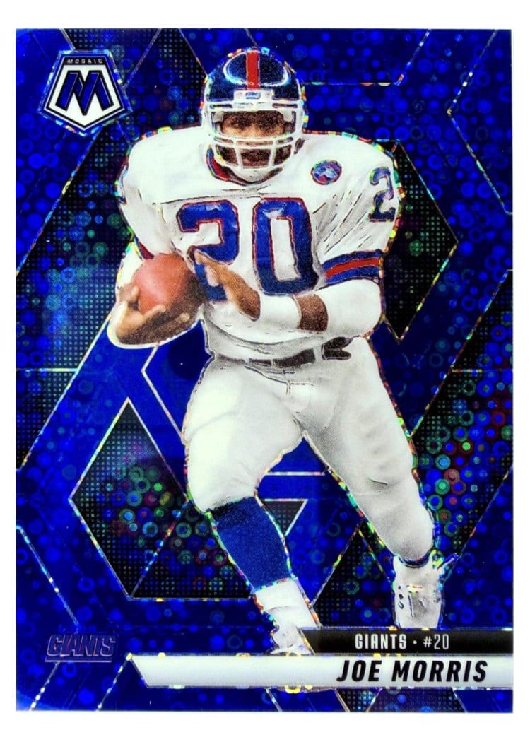 2025 Panini Mosaic Base Set Joe Morris No Huddle Blue #52 card