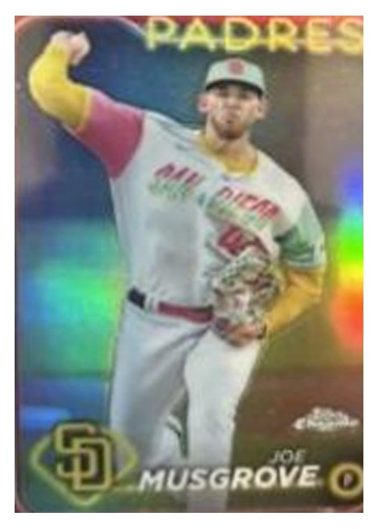 2024 Topps Chrome Base Set Joe Musgrove #192 card