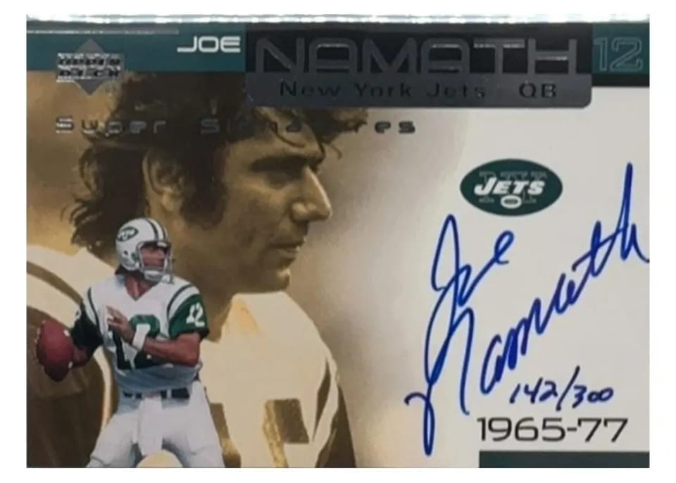 1999 Upper Deck Century Legends Epic Signatures Joe Namath #JN card
