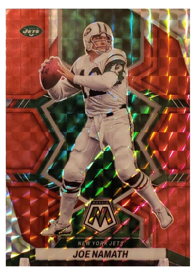 2022 Panini Mosaic Base Set Joe Namath Red #205 card
