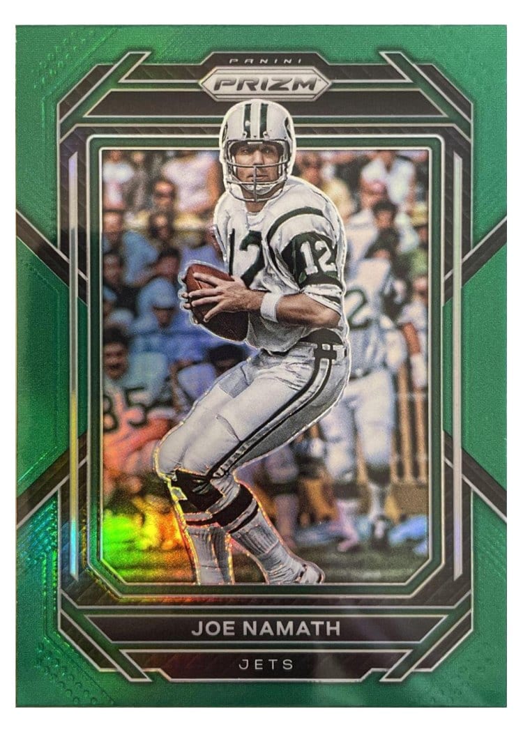 2022 Panini Prizm Base Set Joe Namath Green #232 card