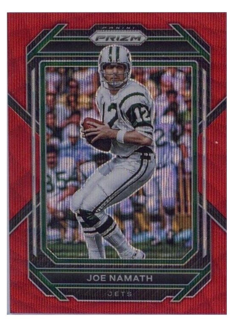2022 Panini Prizm Base Set Joe Namath Red Wave #232 card