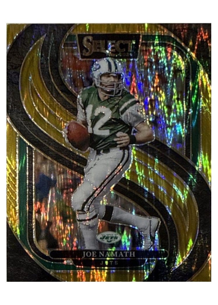 2024 Panini Select Base Set Joe Namath Gold Prizm #170 card