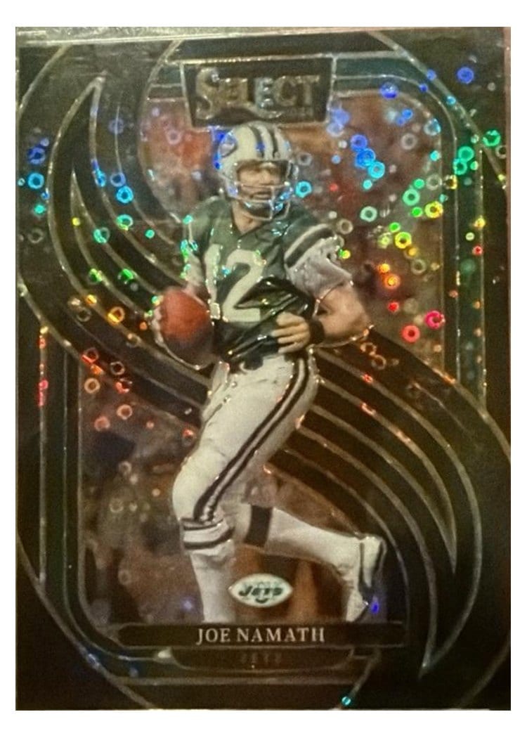 2024 Panini Select Base Set Joe Namath Black Disco Prizm #170 card