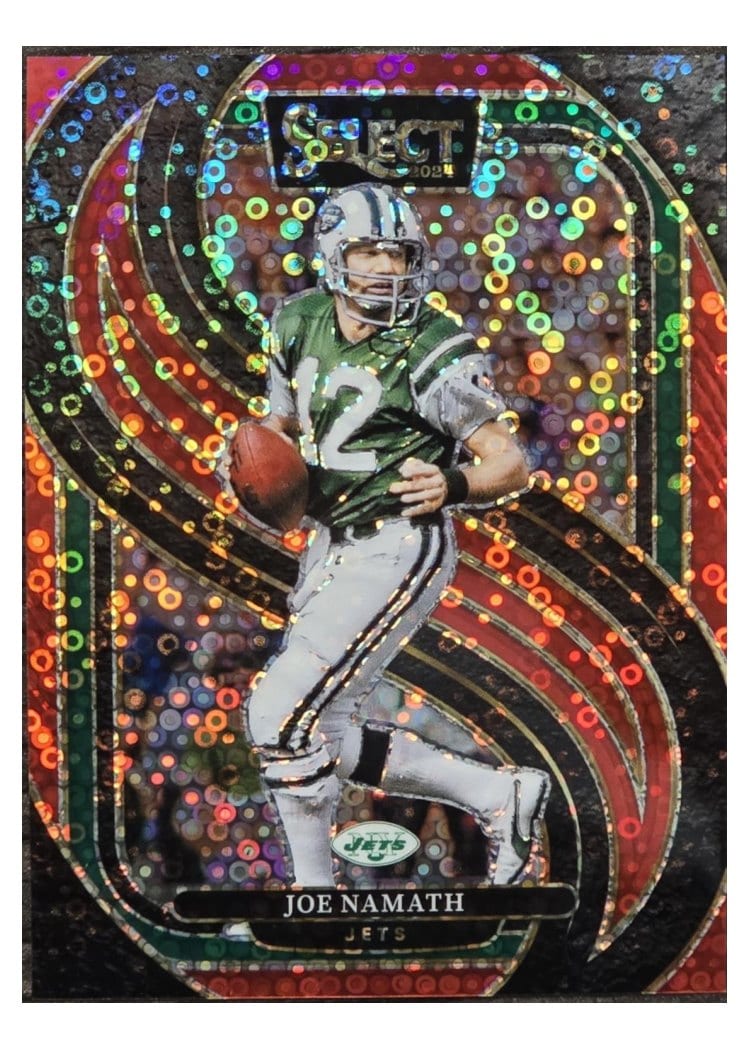 2024 Panini Select Base Set Joe Namath Red Disco Prizm #170 card