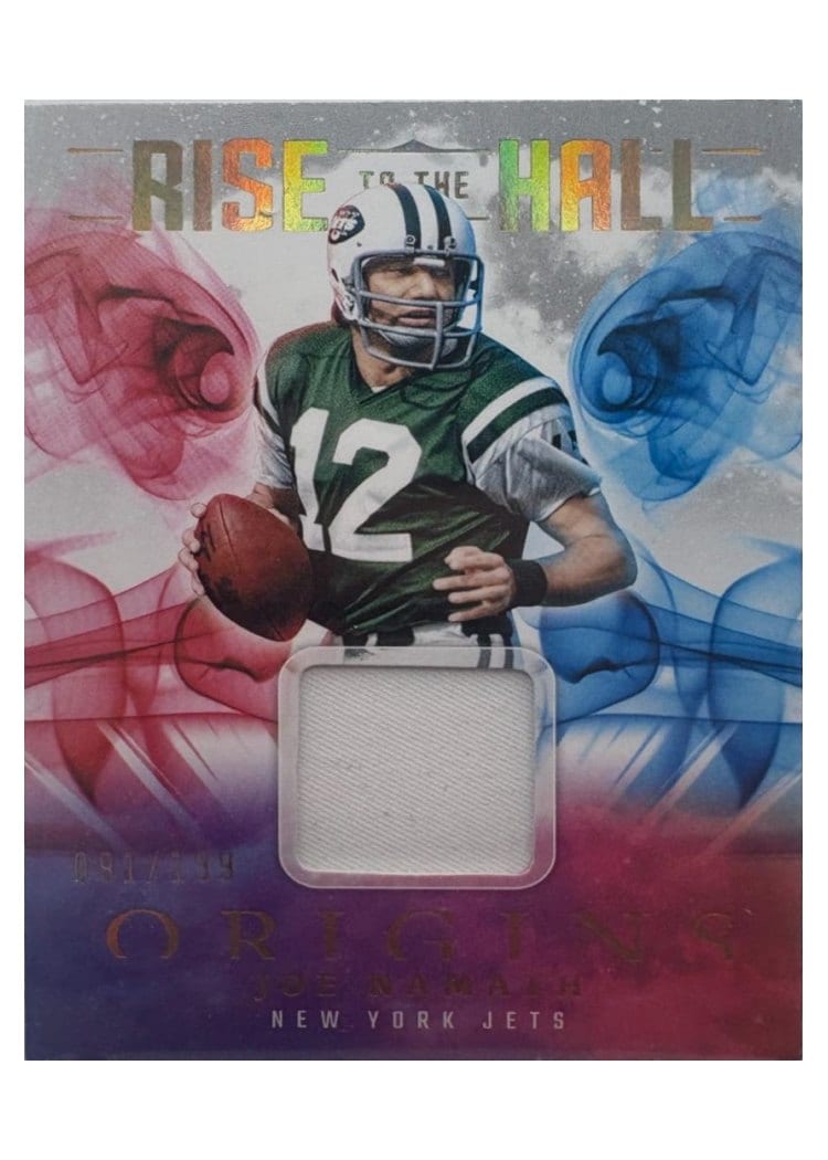 2025 Panini Origins Rise to the Hall Relics Joe Namath #23