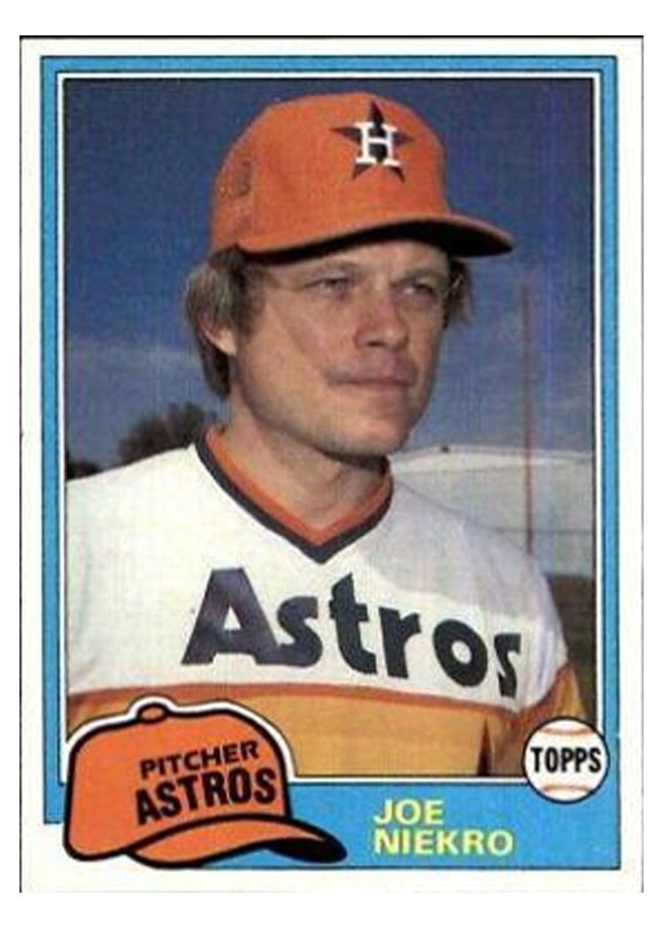 1981 Topps Joe Niekro #722 card