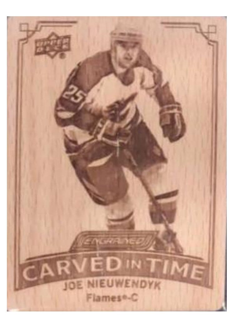 2023-24 Upper Deck Engrained Carved in Time Manufactured Wood Joe Nieuwendyk #CT-24 card