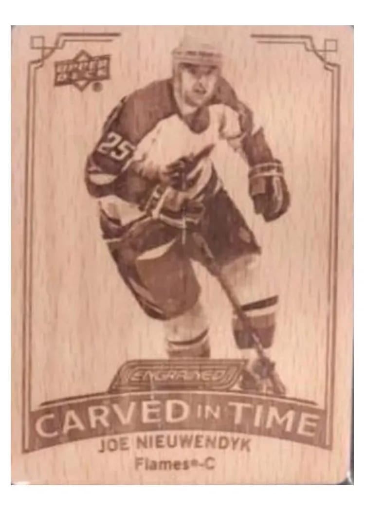 2023-24 Upper Deck Engrained Carved in Time Manufactured Wood Joe Nieuwendyk #CT-24 card