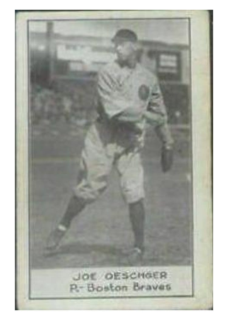 1921 E220 National Caramel Joe Oeschger card