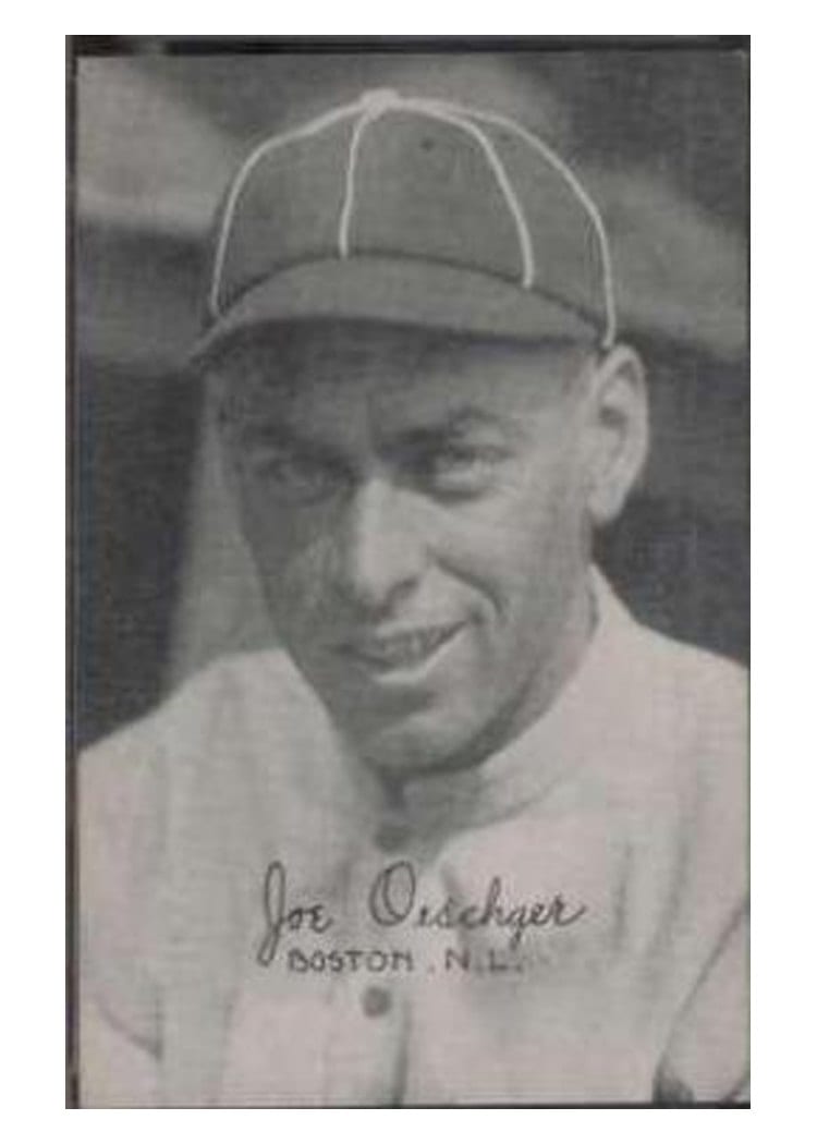 1922 Exhibits Joe Oeschger card