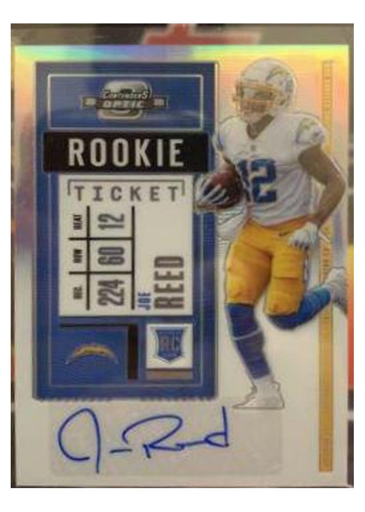 2020 Panini Contenders Optic Base Set Joe Reed Autograph Silver #188 card