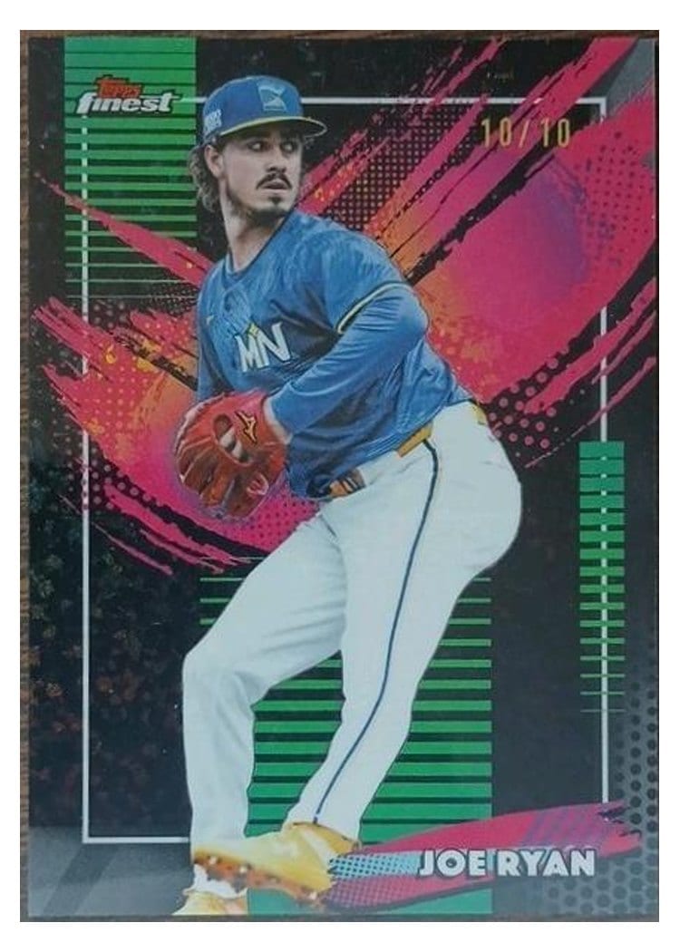 2026 Topps Finest Joe Ryan Black X-Fractor #213 card