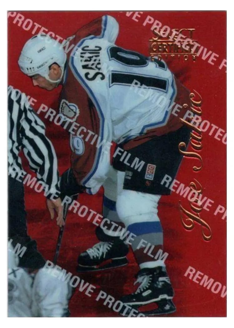 1996 Select Certified Joe Sakic #16 card