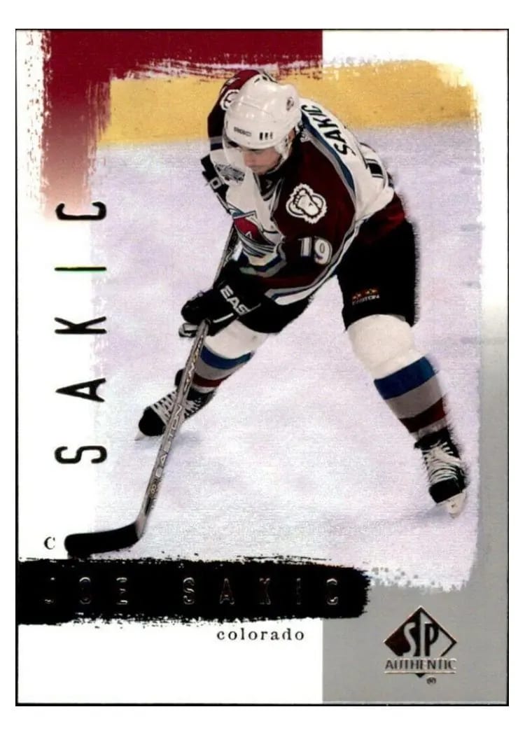 2000 SP Authentic Joe Sakic #25 card