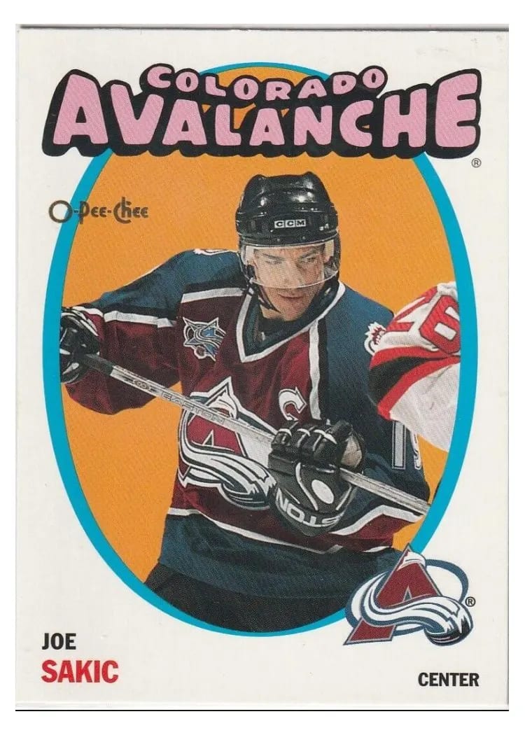 2001 O Pee Chee Joe Sakic #27 card