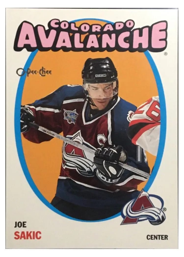 2001 O Pee Chee Joe Sakic #27 card