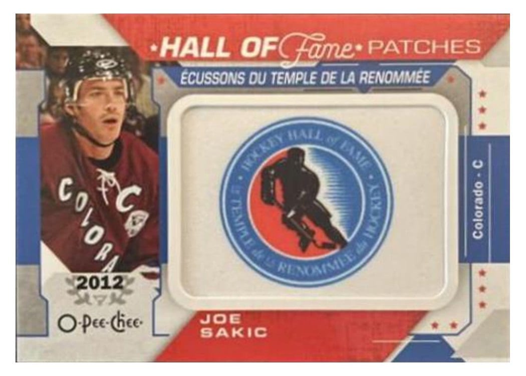 2023 O-Pee-Chee Hall of Fame Logo Patch Joe Sakic #HOF-2 card