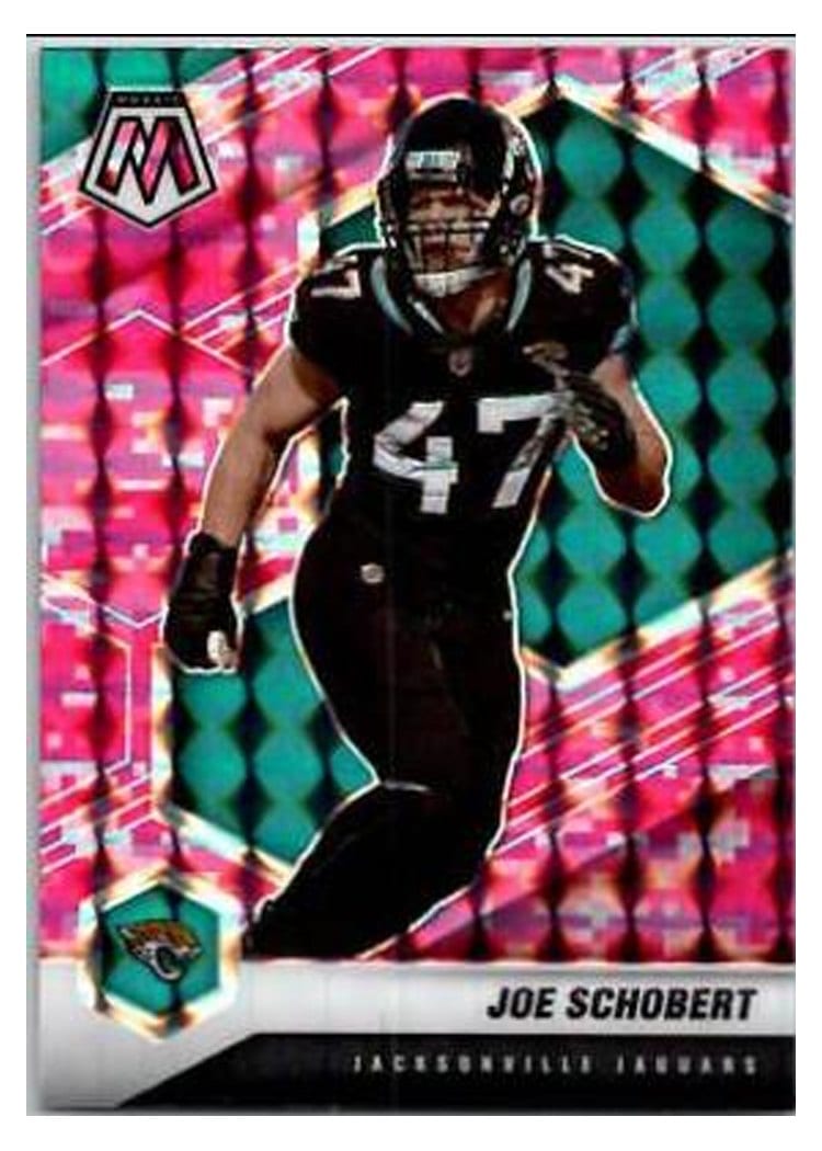2021 Panini Mosaic Base Set Joe Schobert Camo Pink Mosaic #103 card