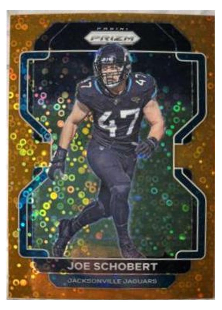 2021 Panini Prizm Base Set Joe Schobert Orange Disco Prizm #17 card