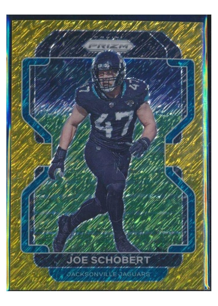 2021 Panini Prizm Base Set Joe Schobert Gold Shimmer #17 card