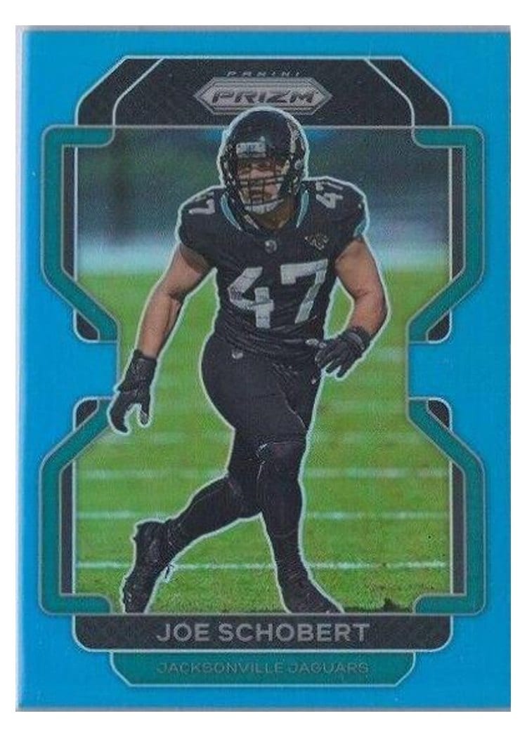 2021 Panini Prizm Base Set Joe Schobert Light Blue Prizm #17 card