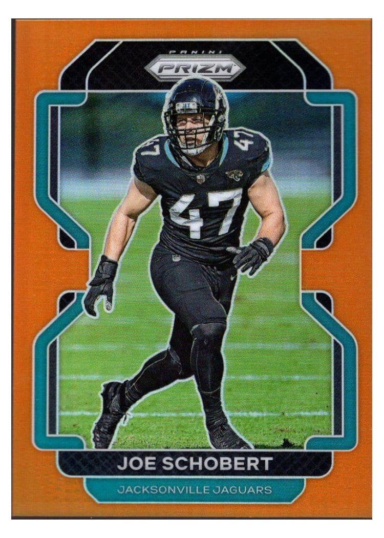 2021 Panini Prizm Base Set Joe Schobert Orange Prizm #17 card