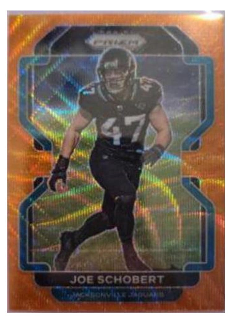 2021 Panini Prizm Base Set Joe Schobert Orange Wave Prizm #17 card