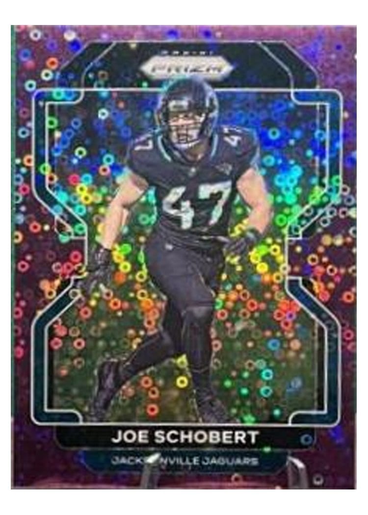 2021 Panini Prizm Base Set Joe Schobert Purple Prizm #17 card
