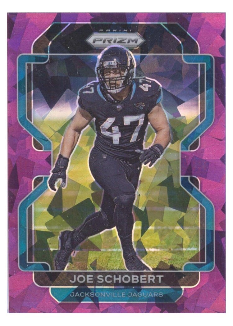 2021 Panini Prizm Base Set Joe Schobert Purple Ice Prizm #17 card