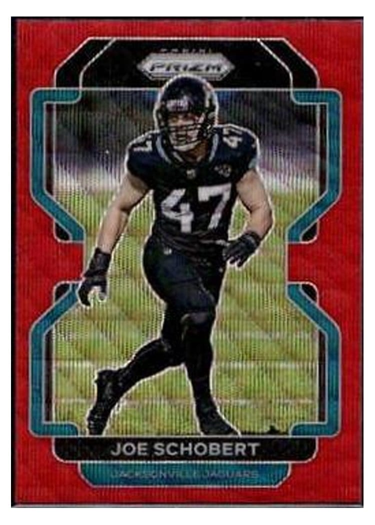 2021 Panini Prizm Base Set Joe Schobert Red Wave Prizm #17 card