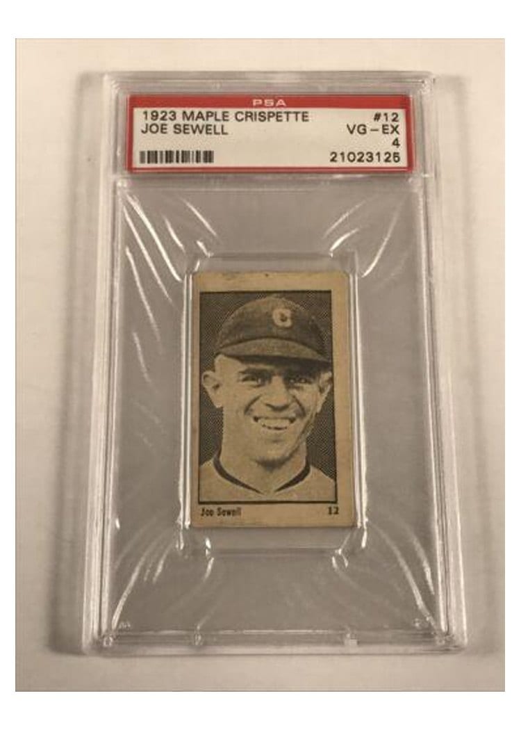 1923 Maple Crispette Joe Sewell #12 card