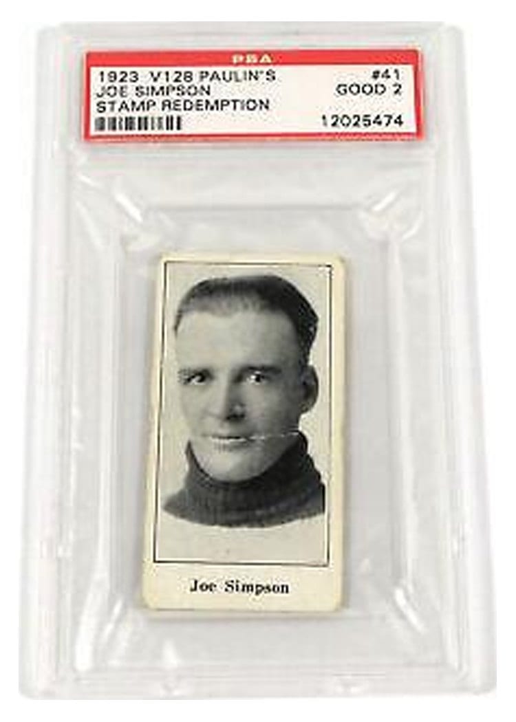 1923 V128 Paulin's Joe Simpson #41 card