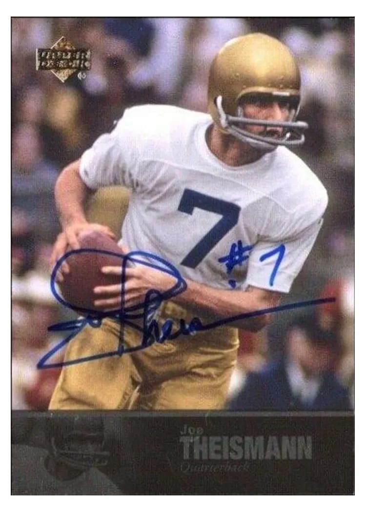 2011 Upper Deck College Legends Autograph Joe Theismann #72 card
